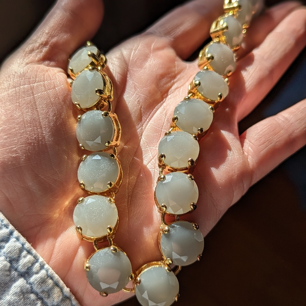J.Crew Mint Jade Green Faceted Gemstone Necklace
